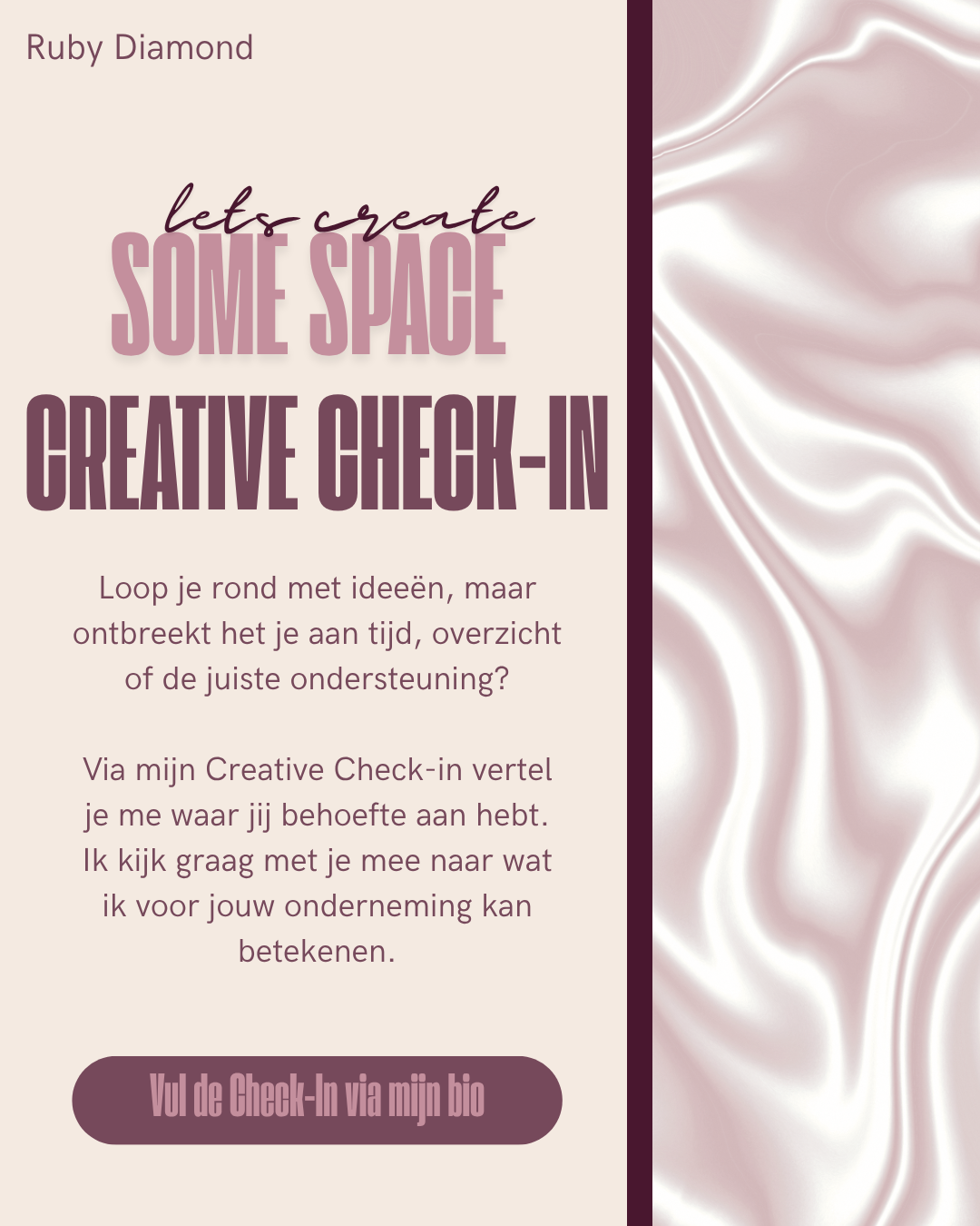 Telefoonmock-up van Ruby Diamonds Creative Check-in ontwerp