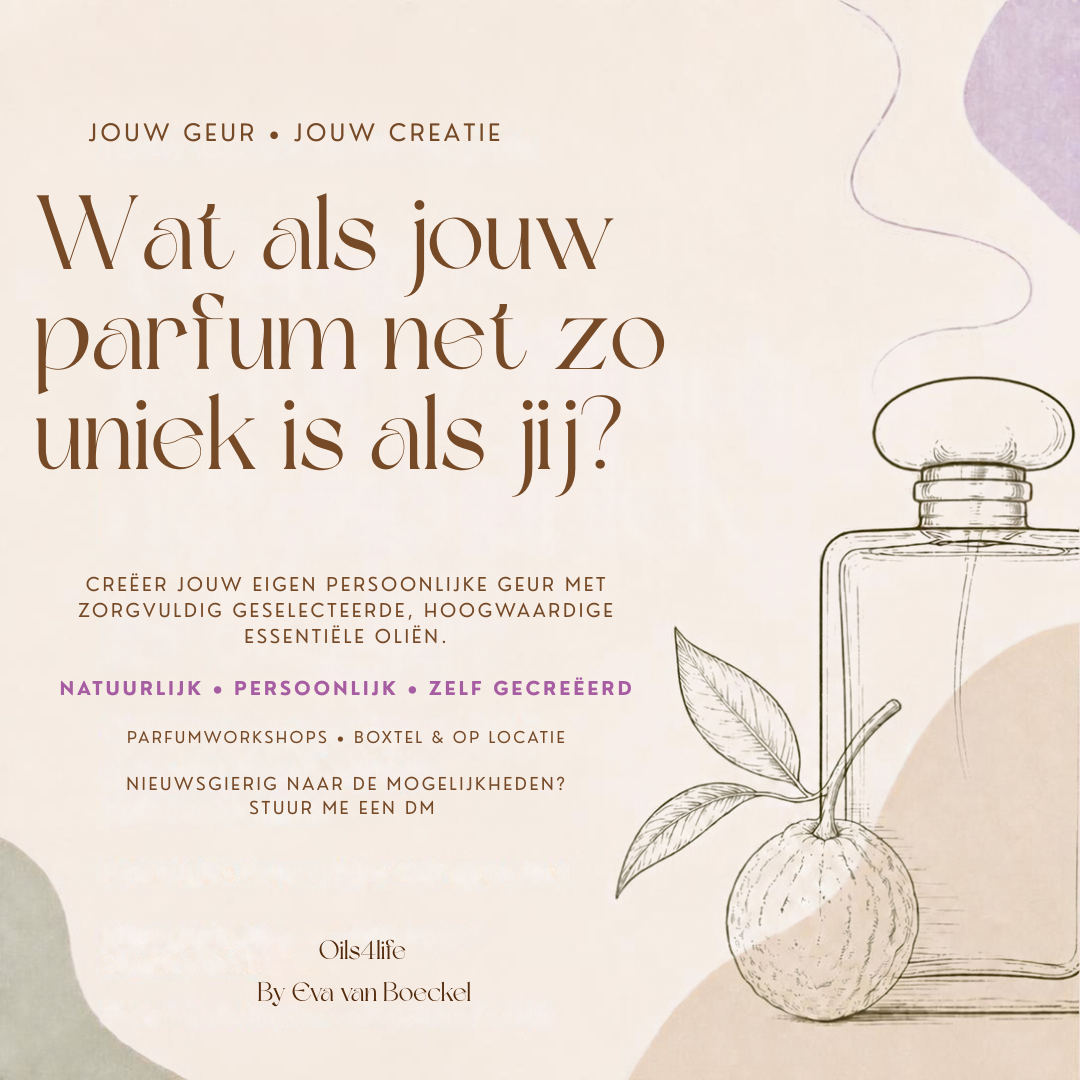 Uitsnede van een parfumworkshop-template voor Oils4life