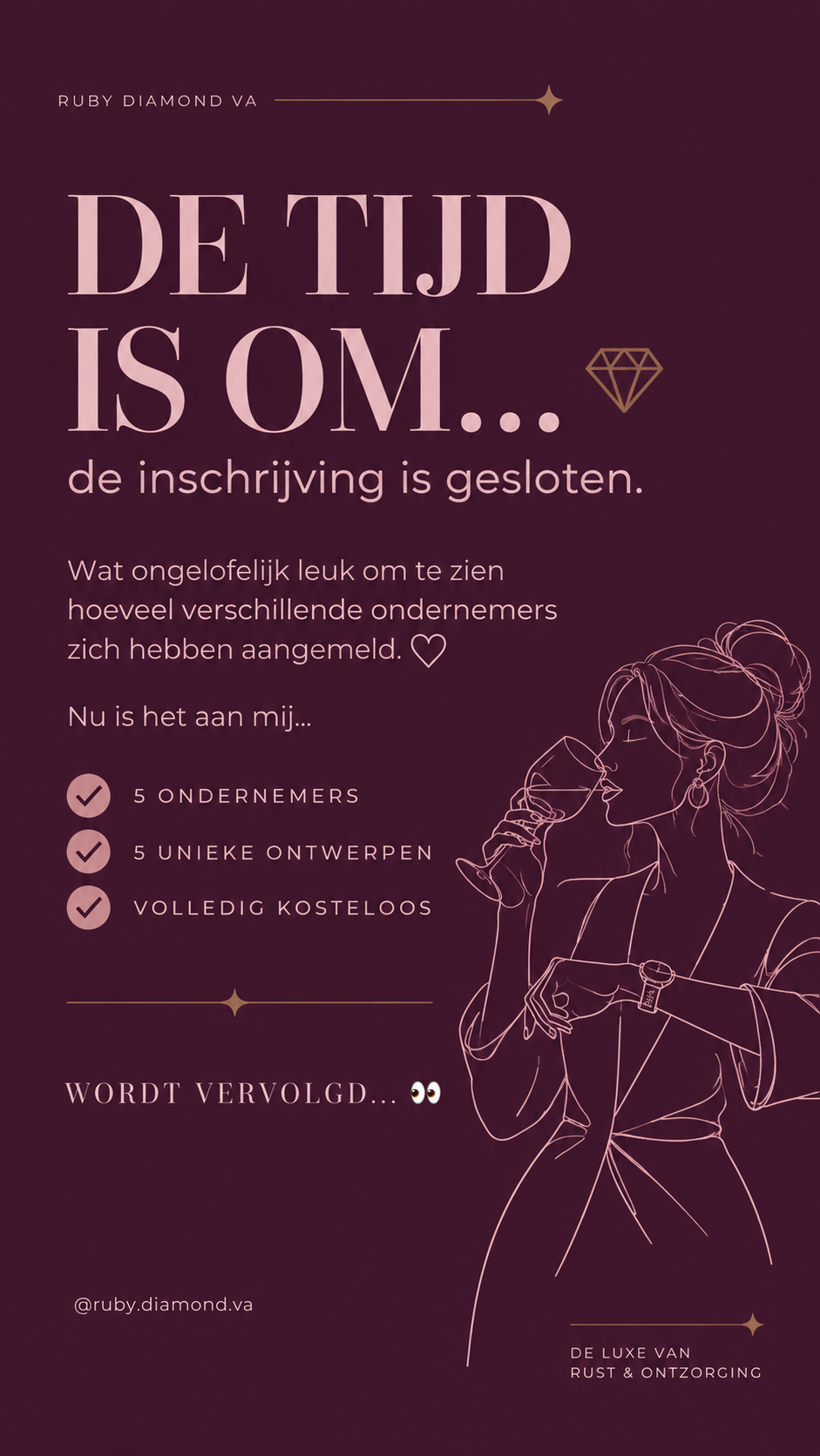 Uitsnede van een campagneontwerp voor Ruby Diamond VA