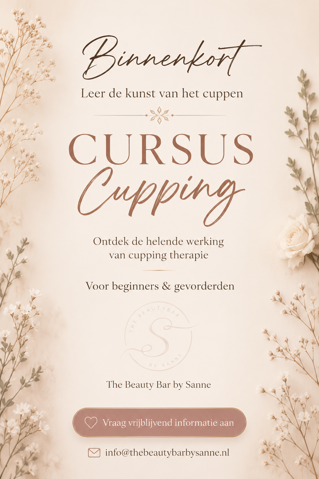 Uitsnede van een cursusontwerp voor The Beauty Bar by Sanne